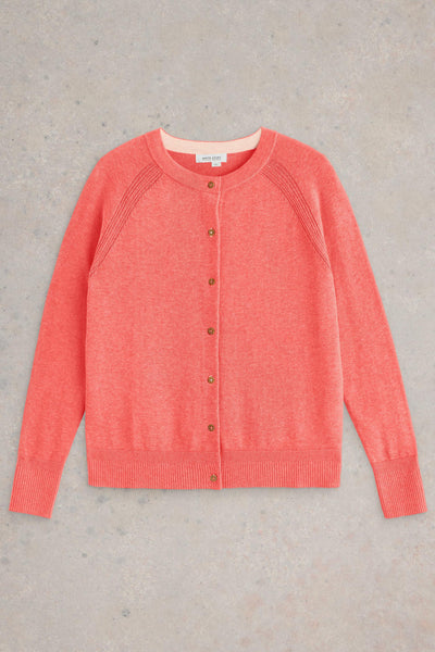 White Stuff Lulu Mid Coral Cardigan-Womens-Ohh! By Gum - Shop Sustainable