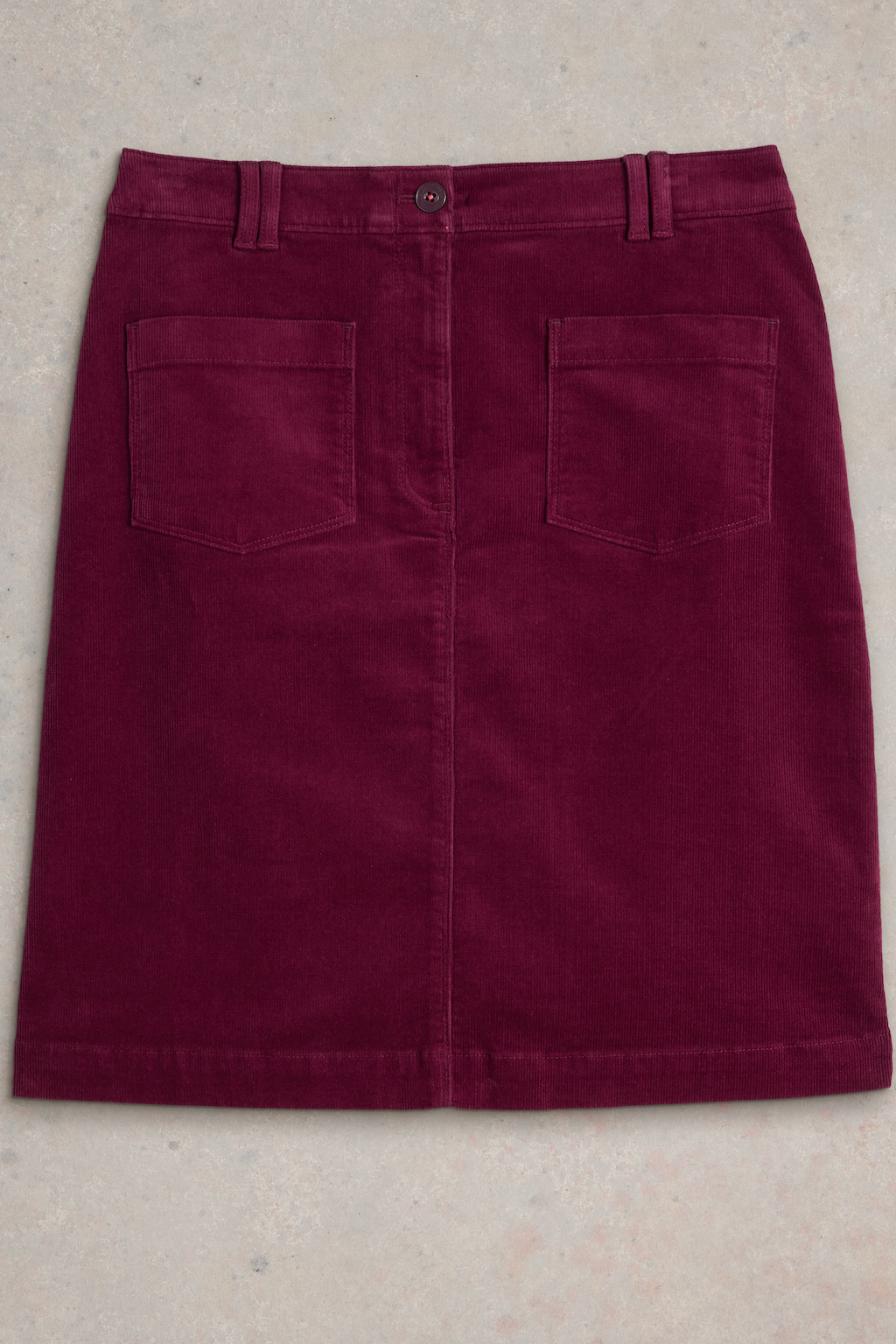 White Stuff Melody Deep Red Organic Cord Skirt-Womens-Ohh! By Gum - Shop Sustainable