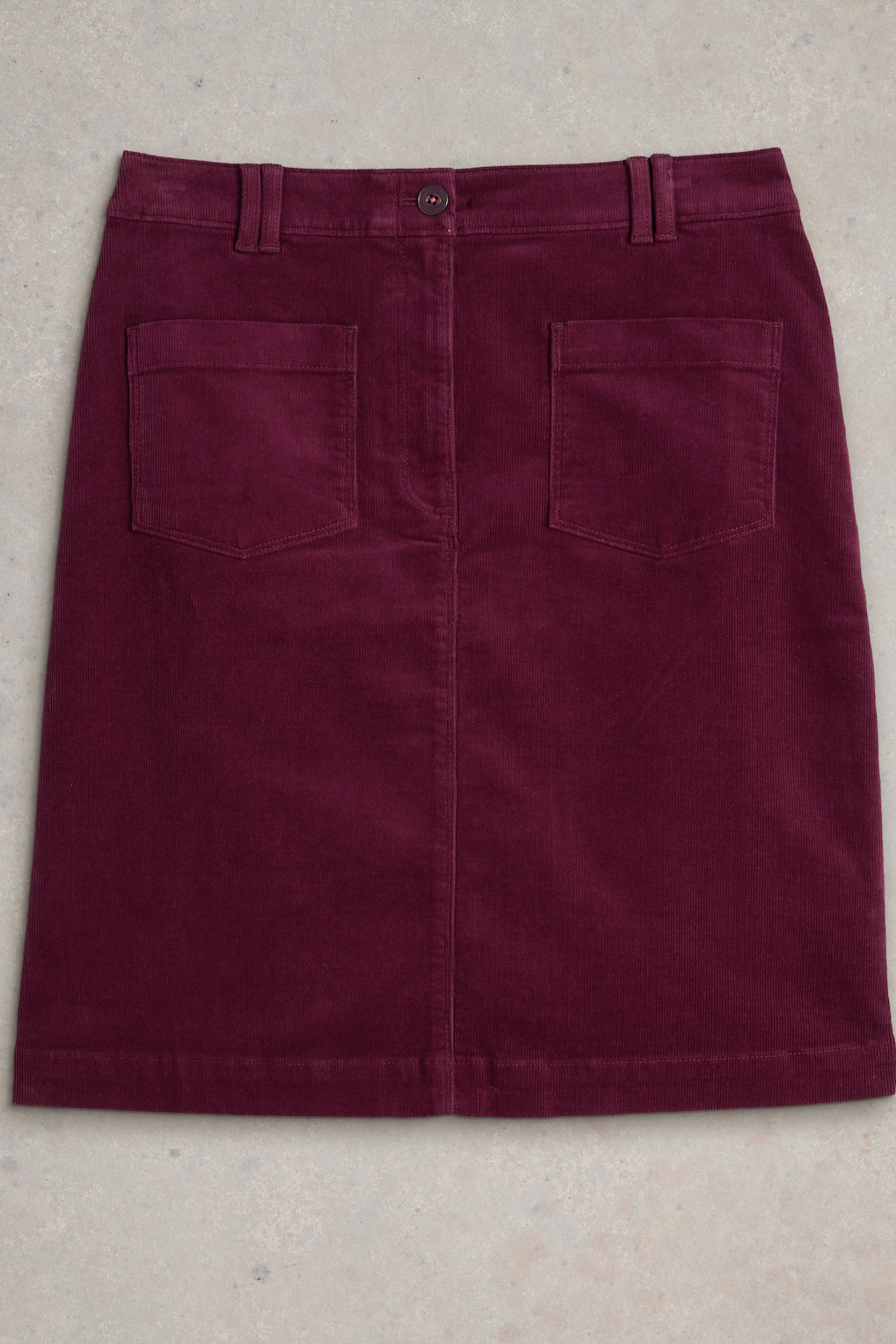 White Stuff Melody Deep Red Organic Cord Skirt-Womens-Ohh! By Gum - Shop Sustainable