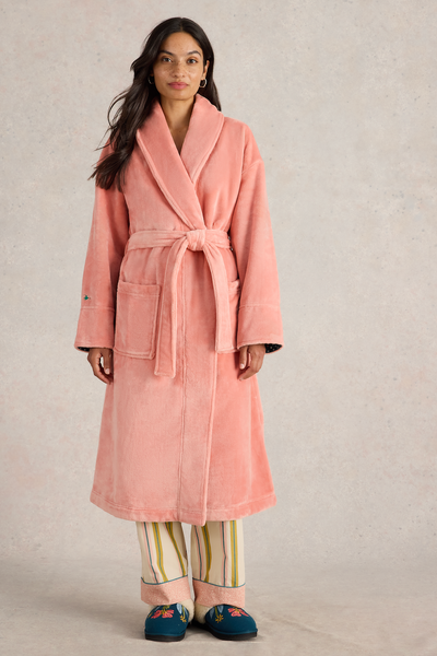 White Stuff Mid Pink Clover Cosy Dressing Gown-Womens-Ohh! By Gum - Shop Sustainable