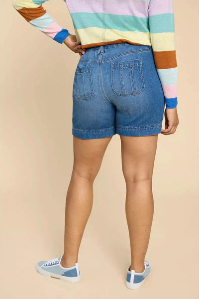 White Stuff Mollie Combat Denim Shorts - Mid Denim-Womens-Ohh! By Gum - Shop Sustainable