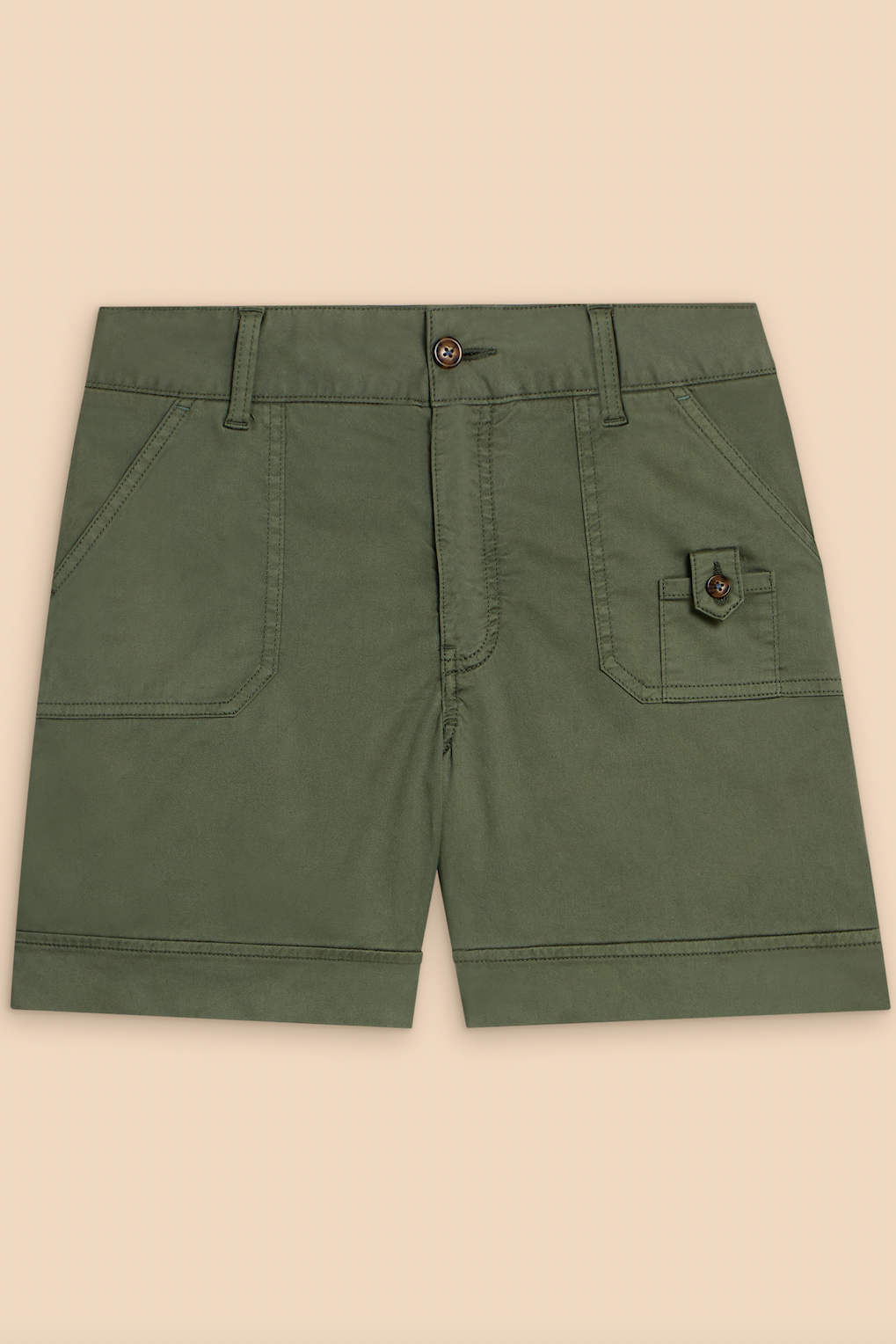 White Stuff Mollie Combat Shorts - Mid Green-Womens-Ohh! By Gum - Shop Sustainable