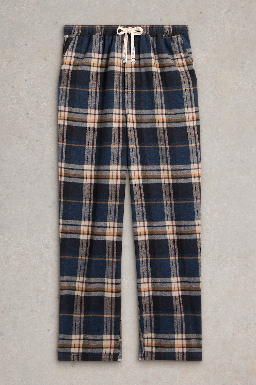 White Stuff Moorland Flannel PJ Navy Multi Trouser-Mens-Ohh! By Gum - Shop Sustainable