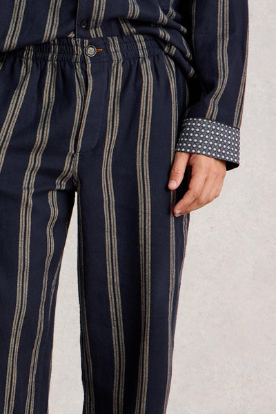 White Stuff Moorland Flannel PJ Trouser in Navy Multi AW25