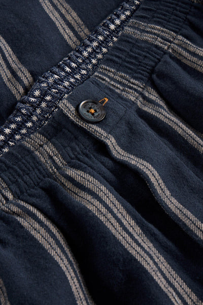 White Stuff Moorland Flannel PJ Trouser in Navy Multi AW25