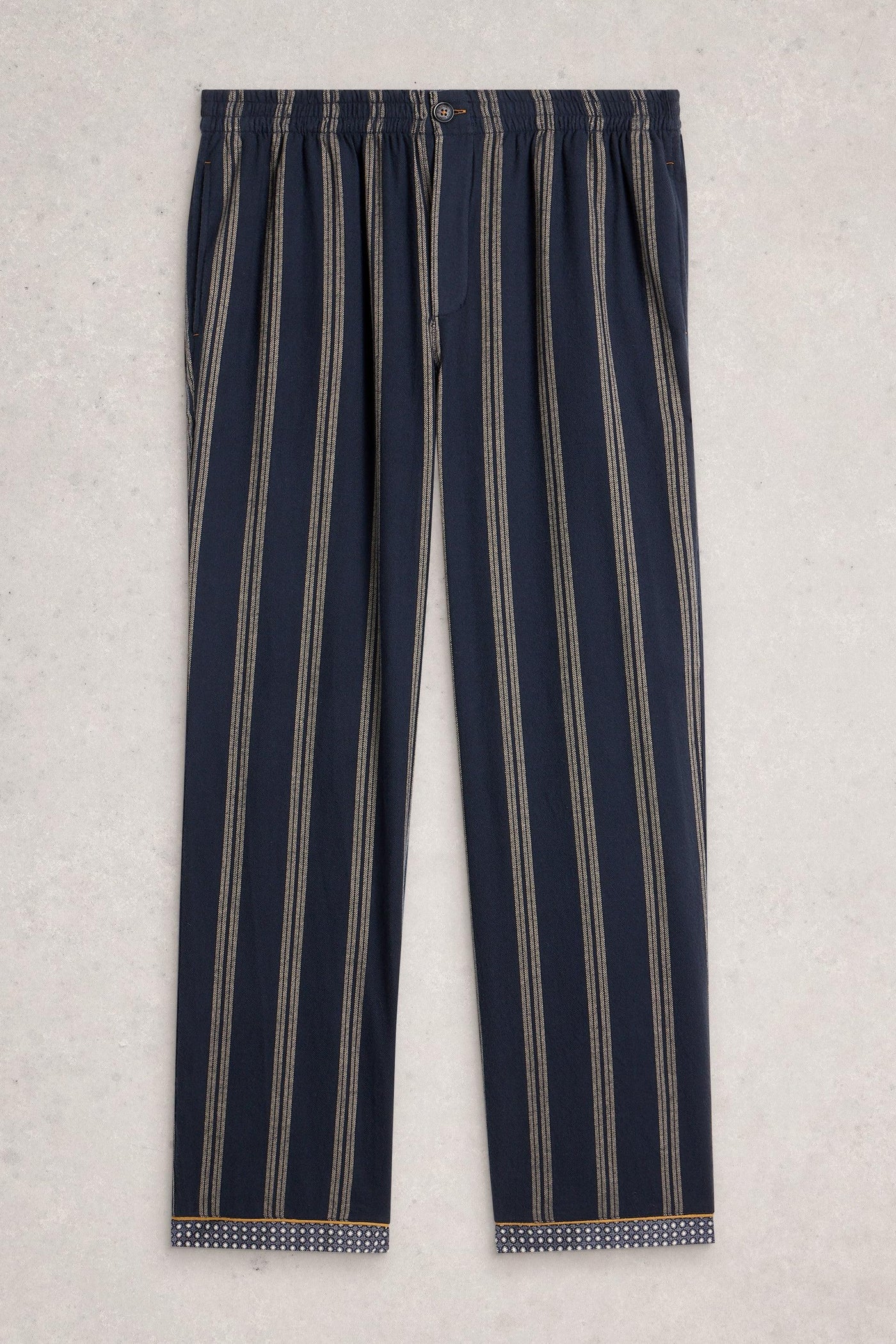 White Stuff Moorland Flannel PJ Trouser in Navy Multi AW25