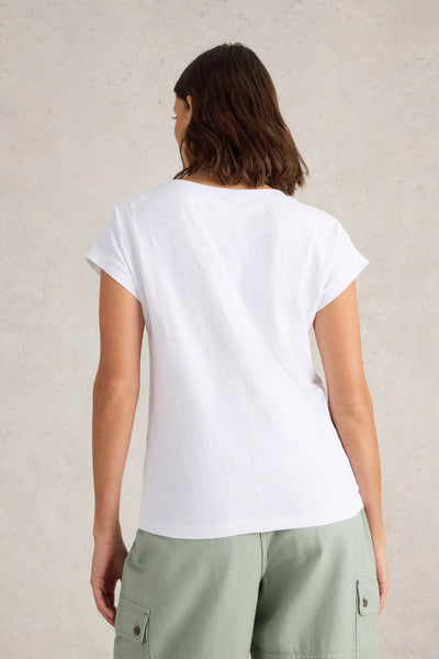 White Stuff Nelly Embroidered Tee in Brill White SS25-Womens-Ohh! By Gum - Shop Sustainable