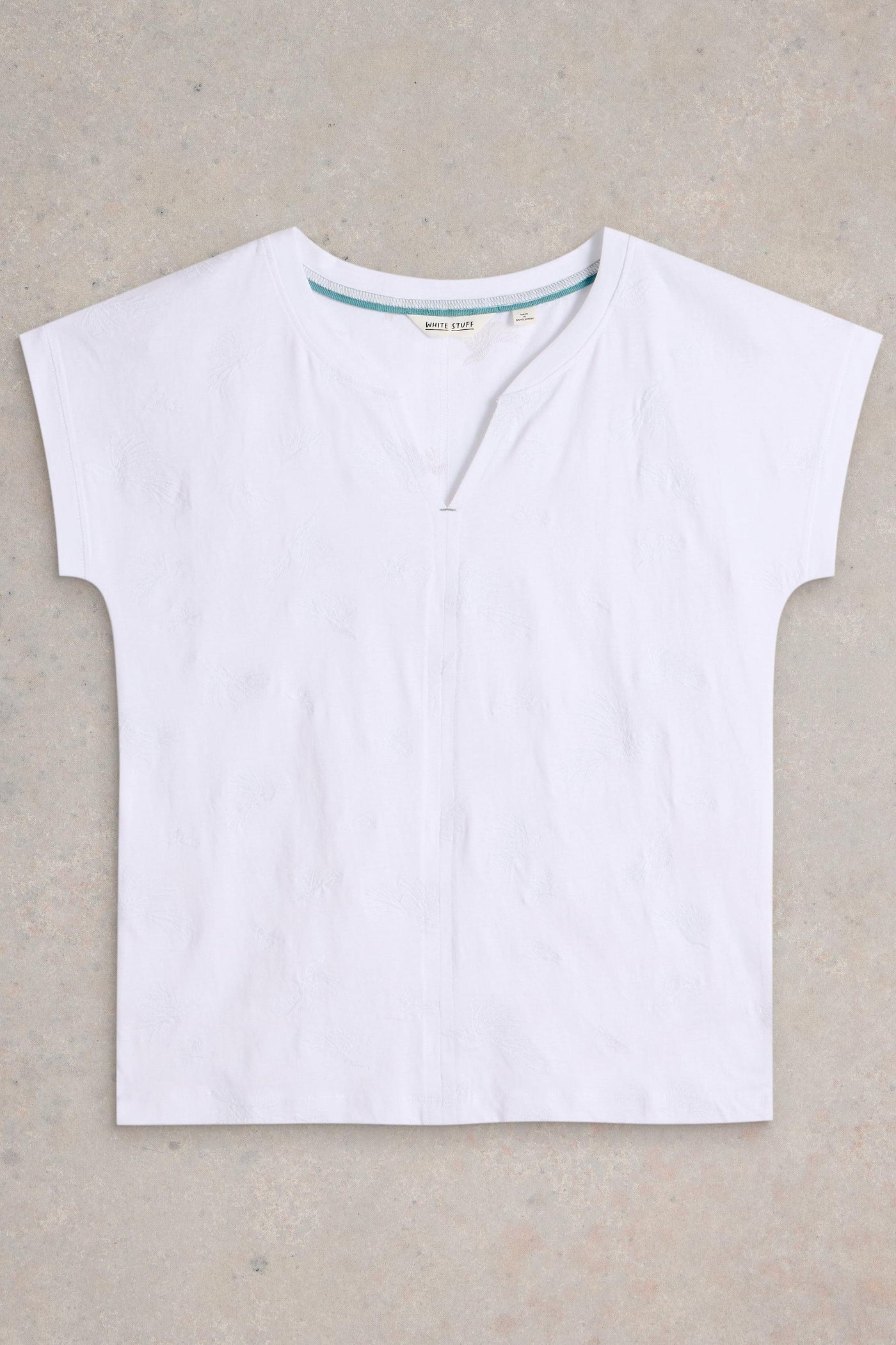 White Stuff Nelly Embroidered Tee in Brill White SS25-Womens-Ohh! By Gum - Shop Sustainable