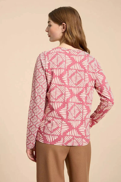 White Stuff Nelly LS Tee in Pink Print-Womens-Ohh! By Gum - Shop Sustainable