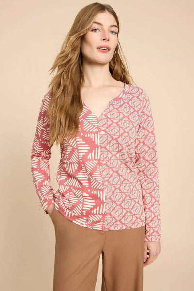 White Stuff Nelly LS Tee in Pink Print-Womens-Ohh! By Gum - Shop Sustainable