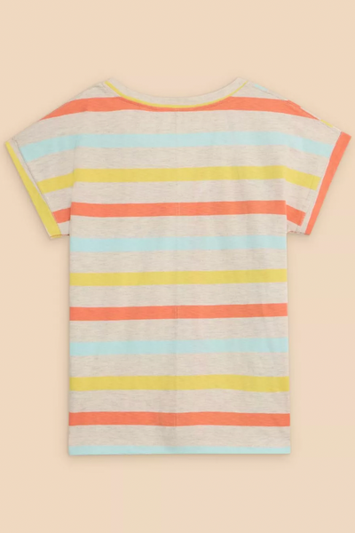 White Stuff Nelly Notch Neck Tee - Nat Mlt-Womens-Ohh! By Gum - Shop Sustainable