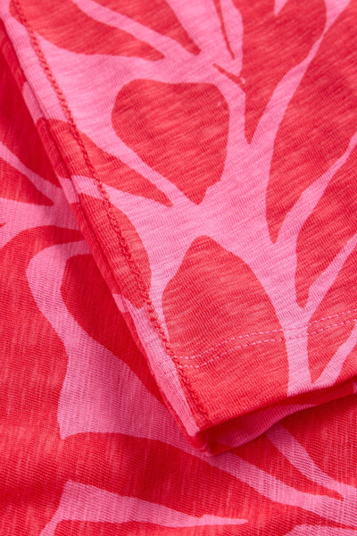 White Stuff Nelly Notch Neck Tee in Mid Pink SS25