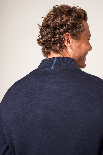 White Stuff Newport Merino Jumper in Dark Navy-Mens-Ohh! By Gum - Shop Sustainable