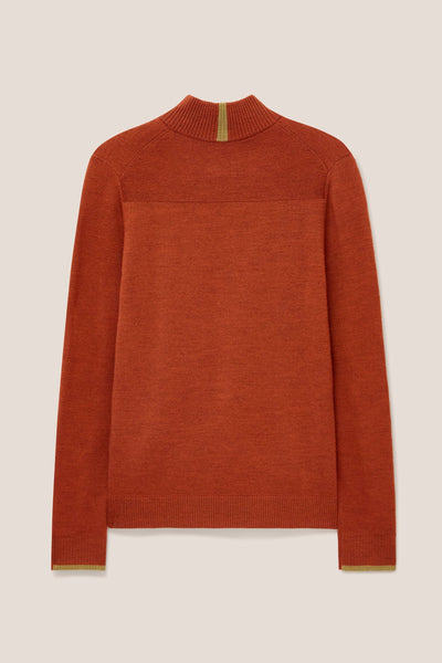 White Stuff Newport Merino Jumper in Mid Orange-Mens-Ohh! By Gum - Shop Sustainable