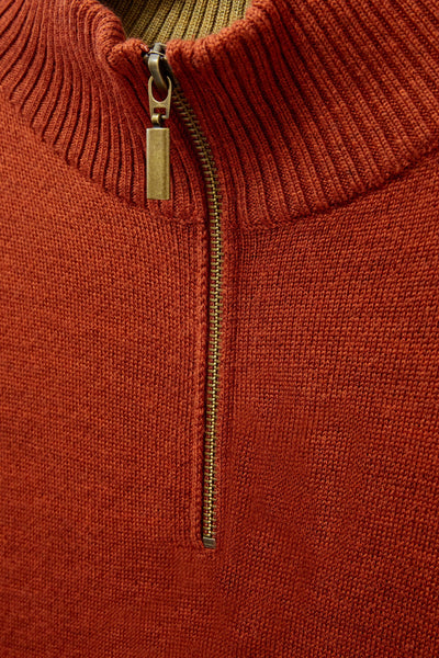 White Stuff Newport Merino Jumper in Mid Orange-Mens-Ohh! By Gum - Shop Sustainable