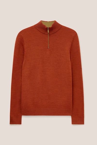 White Stuff Newport Merino Jumper in Mid Orange-Mens-Ohh! By Gum - Shop Sustainable