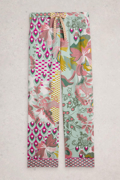 White Stuff Nina Organic PJ Green Multi Bottom