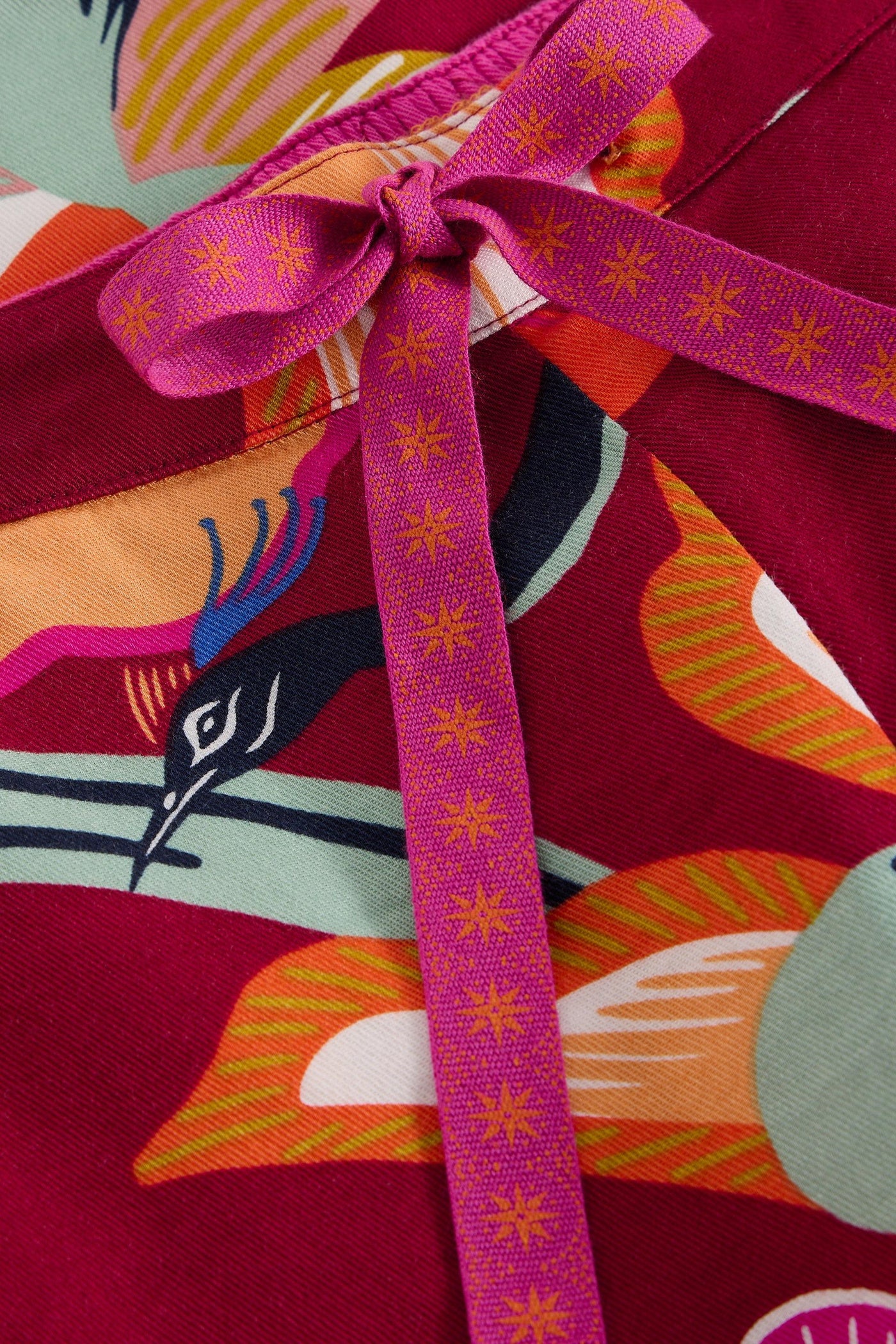 White Stuff Nina Organic PJ Red Multi Bottom