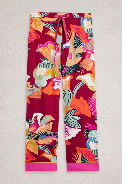 White Stuff Nina Organic PJ Red Multi Bottom