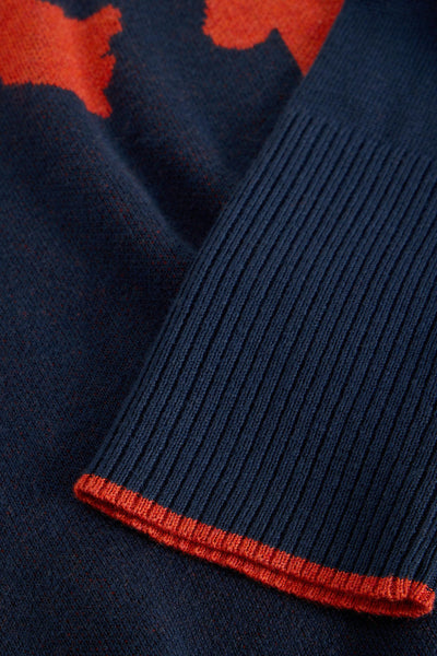 White Stuff Olive Floral Jumper in Navy Multi