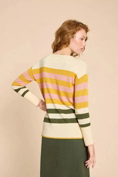 White Stuff Olive Stripe Jumper in Nat Mlt-Womens-Ohh! By Gum - Shop Sustainable