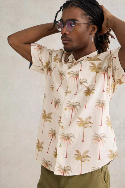 White Stuff Palm Tree Printed Shirt-Mens-Ohh! By Gum - Shop Sustainable