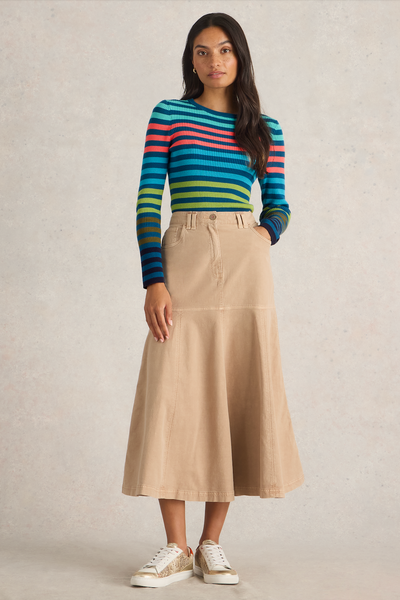 White Stuff Rib Stripe Jumper-Womens-Ohh! By Gum - Shop Sustainable