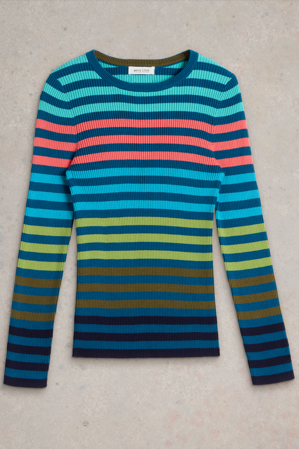 White Stuff Rib Stripe Jumper-Womens-Ohh! By Gum - Shop Sustainable