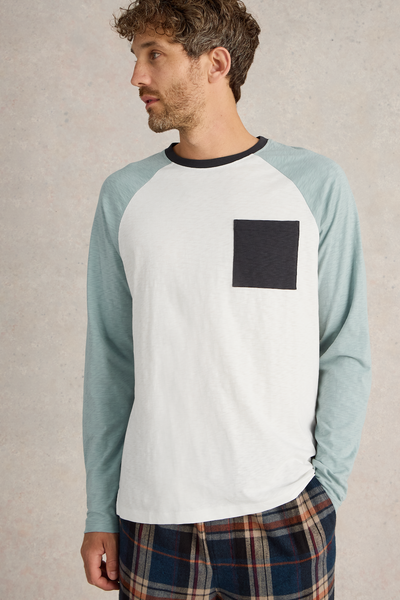 White Stuff Robbie Raglan Nat Multi Top-Mens-Ohh! By Gum - Shop Sustainable