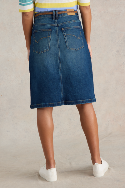 White Stuff Scarlett Mid Denim Skirt-Womens-Ohh! By Gum - Shop Sustainable