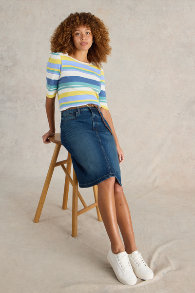 White Stuff Scarlett Mid Denim Skirt-Womens-Ohh! By Gum - Shop Sustainable