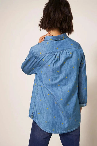 White Stuff Sophie Embroidered Denim Shirt-Womens-Ohh! By Gum - Shop Sustainable