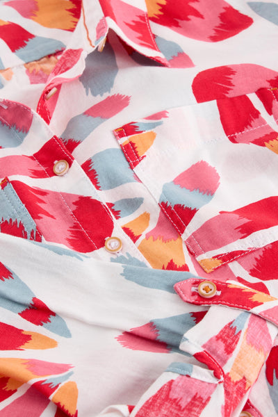 White Stuff Sophie Ivory Print Organic Cotton Shirt
