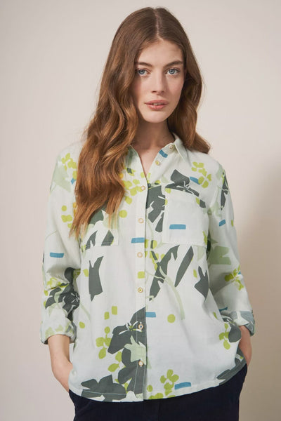 White Stuff Sophie Organic Cotton Shirt - Ivory Print-Womens-Ohh! By Gum - Shop Sustainable