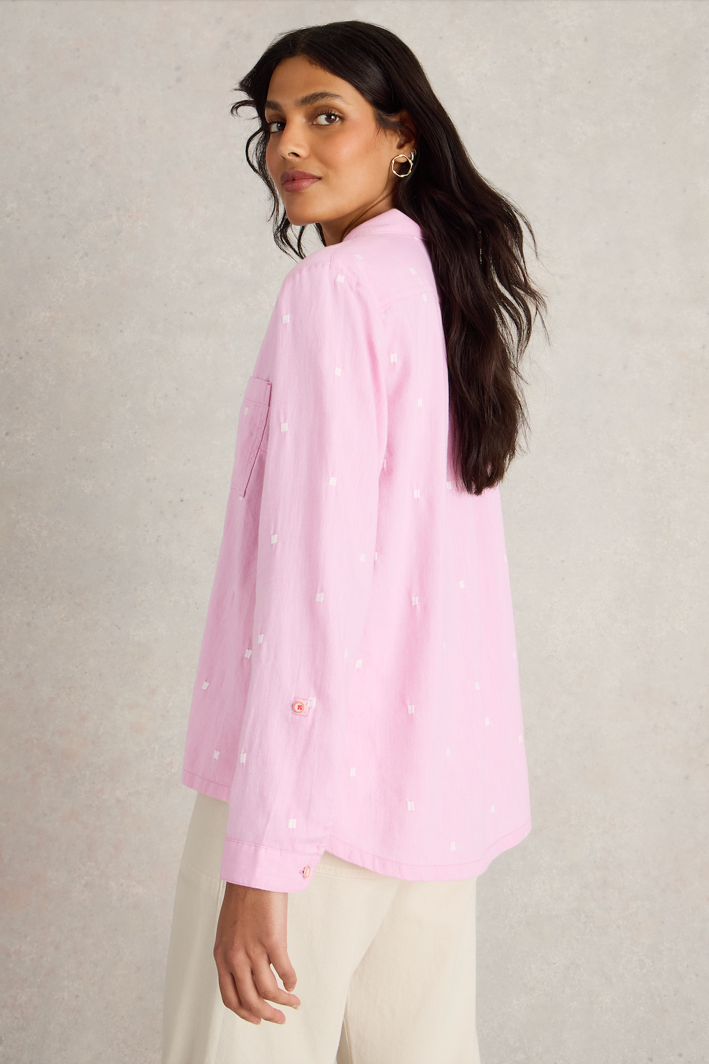 White Stuff Sophie Organic Cotton Shirt - Pink MLT SS25-Womens-Ohh! By Gum - Shop Sustainable