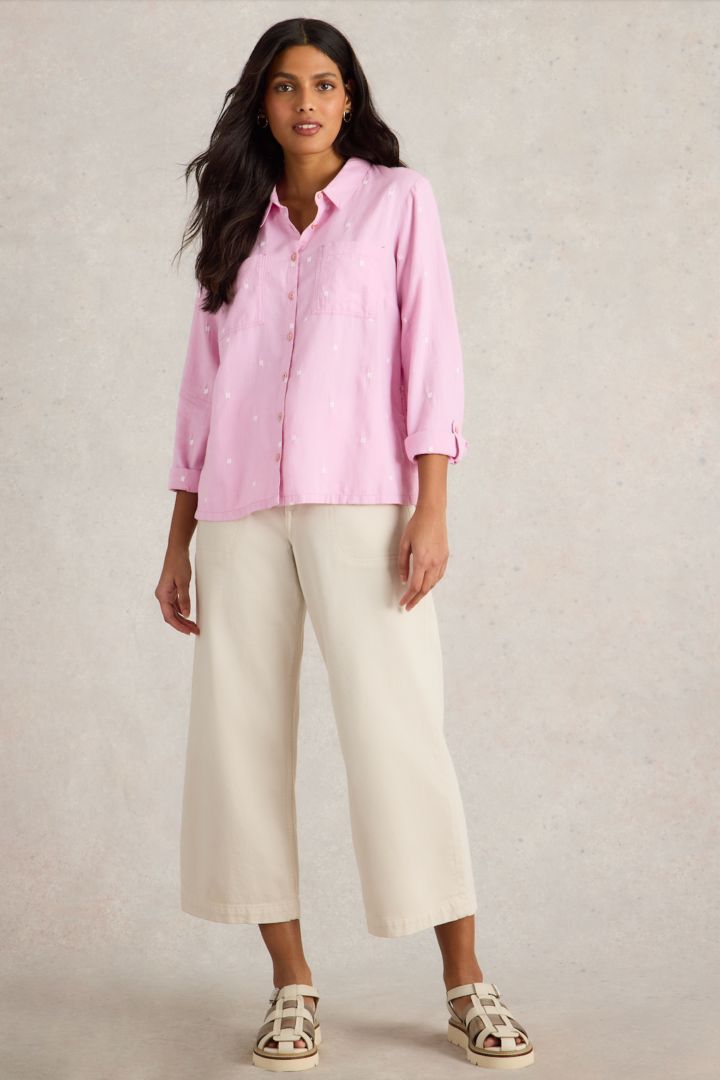 White Stuff Sophie Organic Cotton Shirt - Pink MLT SS25-Womens-Ohh! By Gum - Shop Sustainable