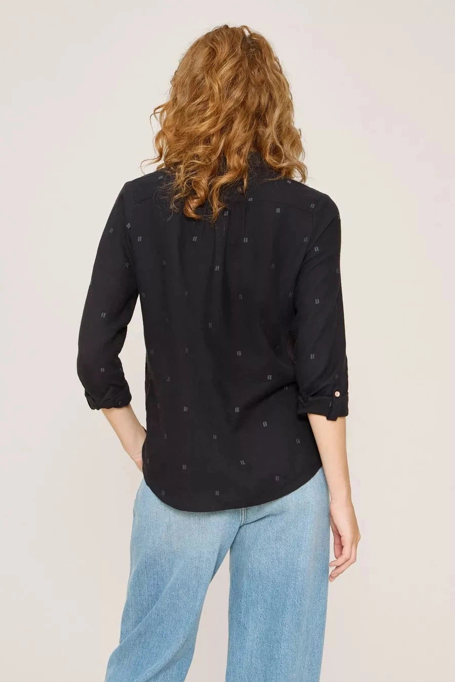 White Stuff Sophie Organic Cotton Shirt - Pure Black-Womens-Ohh! By Gum - Shop Sustainable