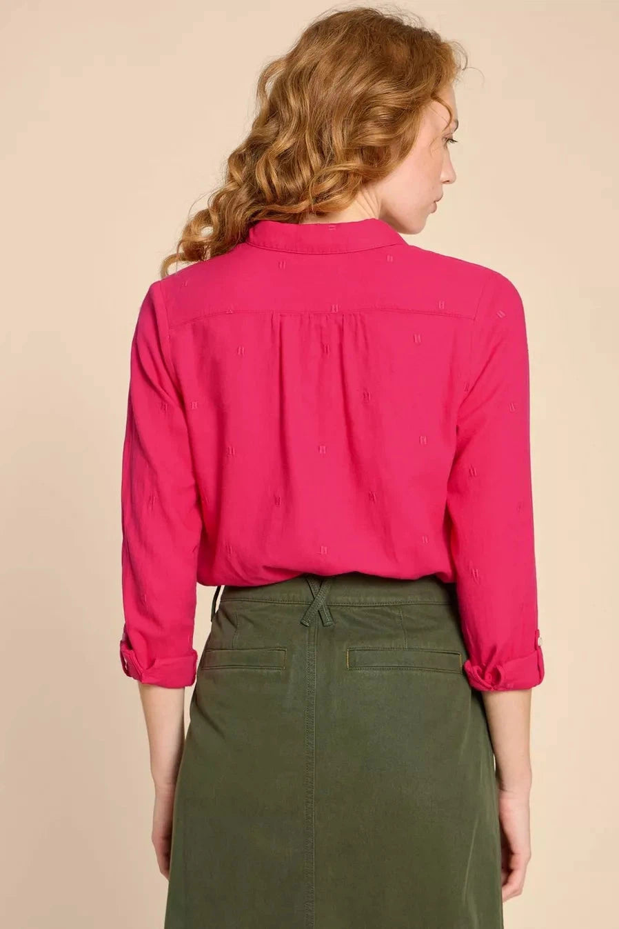 White Stuff Sophie Organic Cotton Shirt in Dark Pink-Womens-Ohh! By Gum - Shop Sustainable