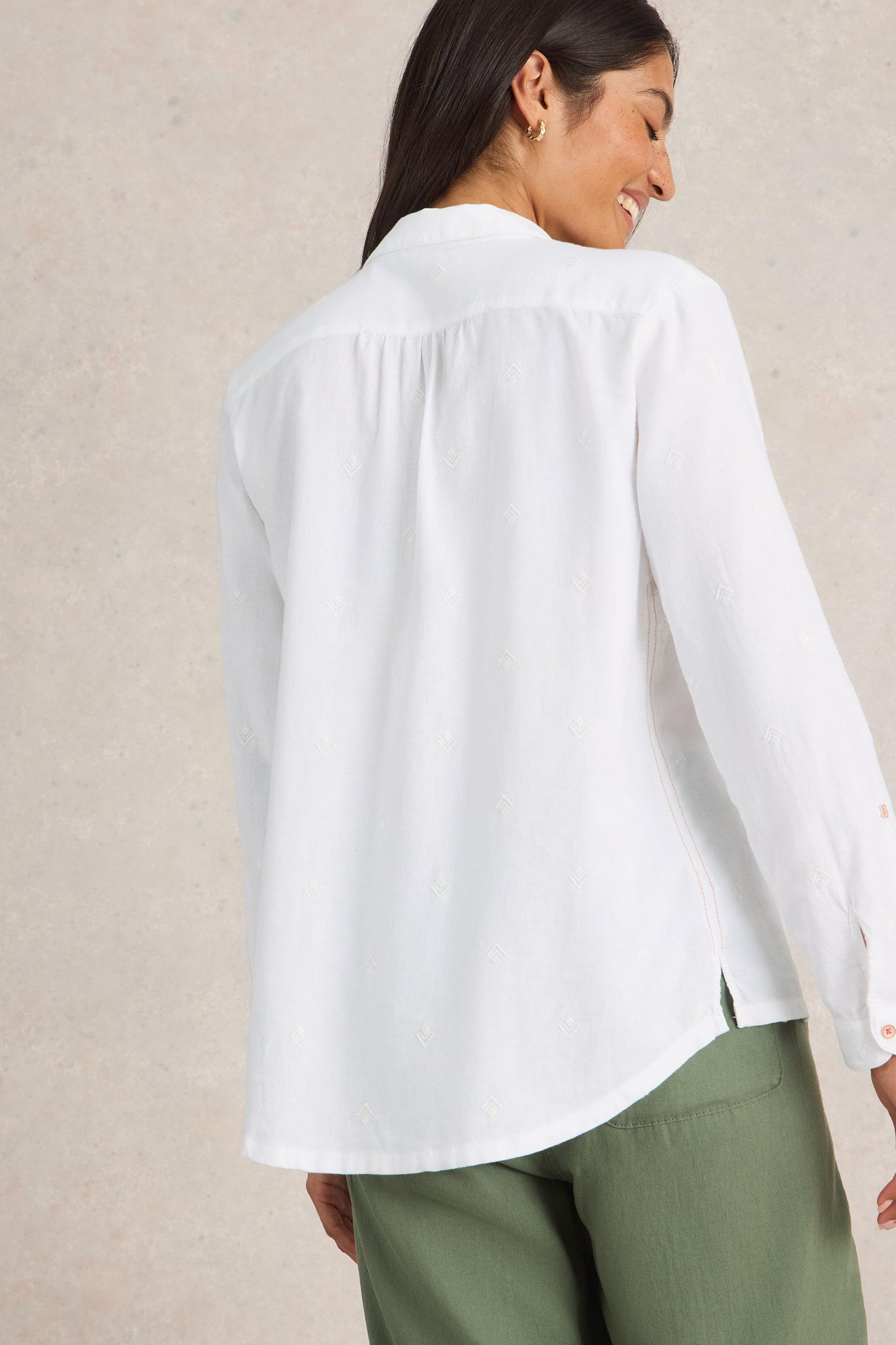 White Stuff Sophie Organic Cotton Shirt in Pale Ivory SS25-Womens-Ohh! By Gum - Shop Sustainable