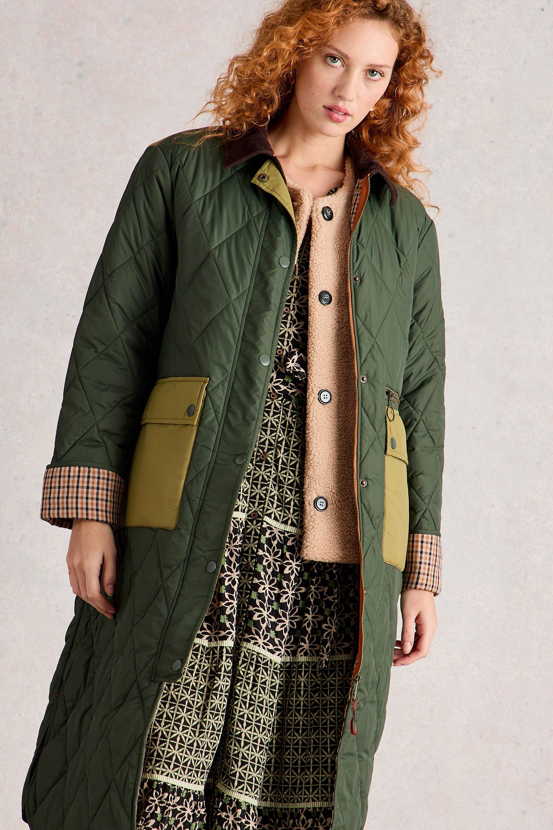 White Stuff Stella Longline Quilted Coat