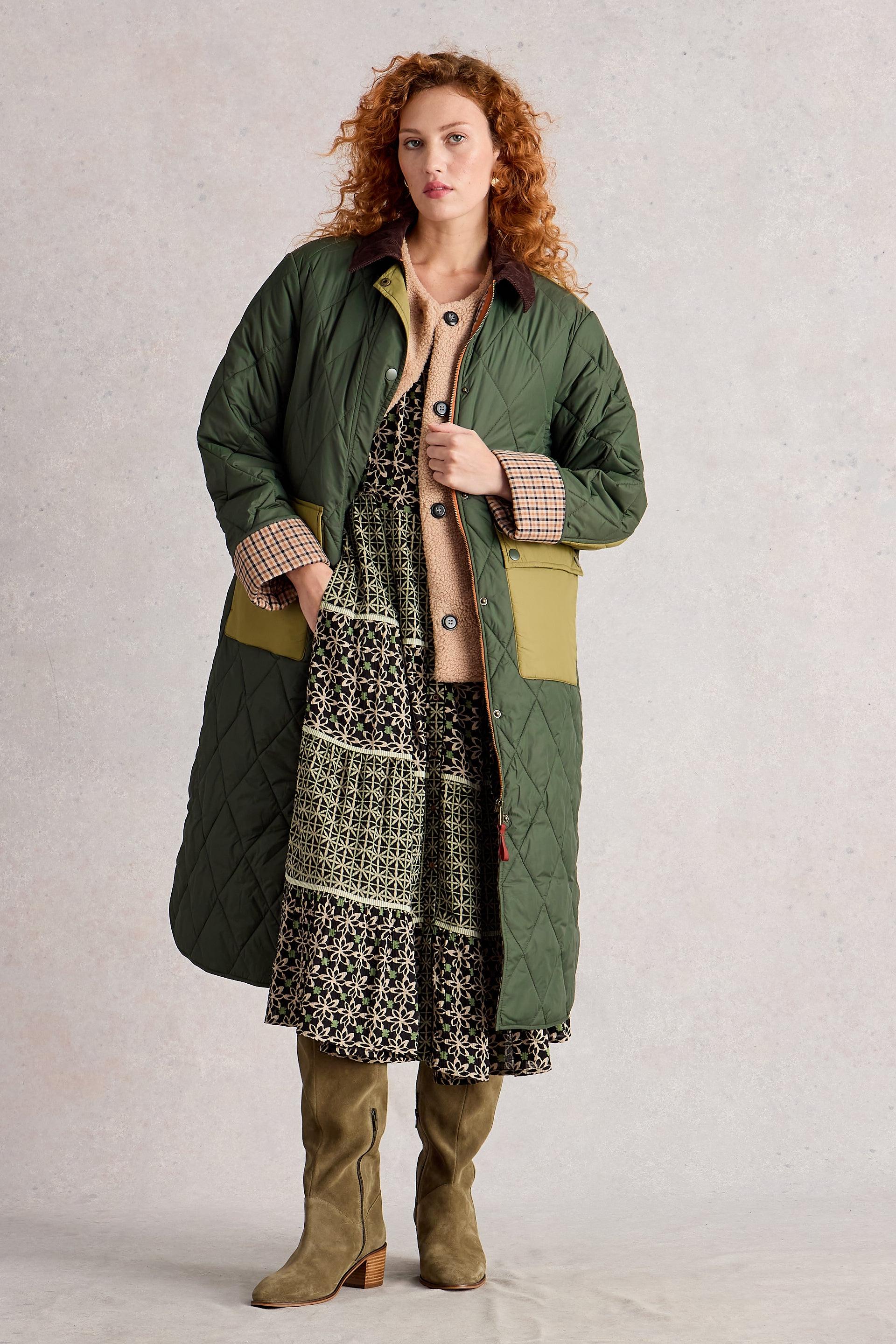 White Stuff Stella Longline Quilted Coat