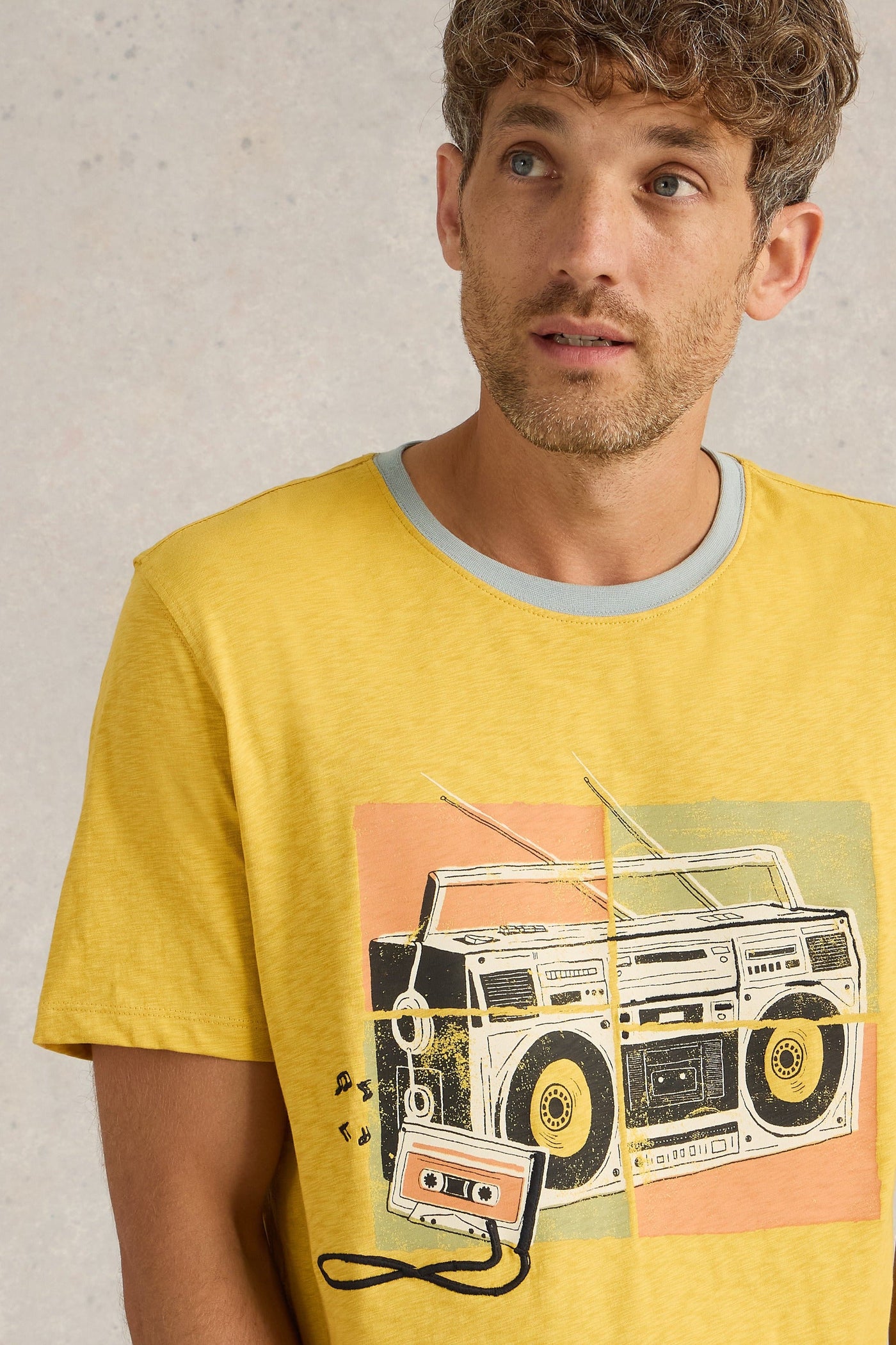 White Stuff Stereo Graphic Tee-Mens-Ohh! By Gum - Shop Sustainable