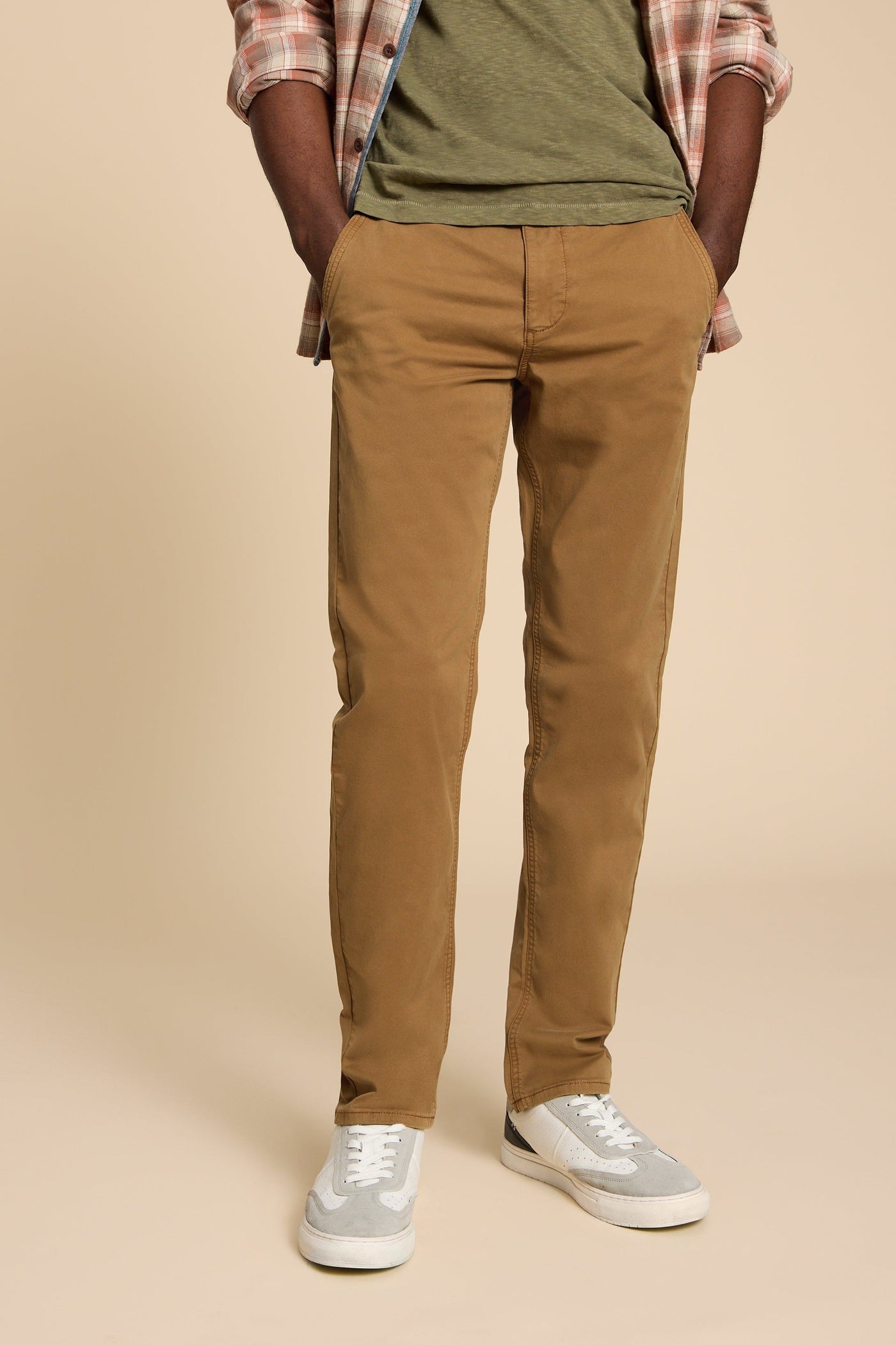 White Stuff Sutton Organic Chino Trousers in Mid Brown-Mens-Ohh! By Gum - Shop Sustainable