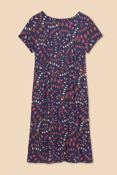 White Stuff Tallie Eco Vero Jersey Dress in Navy Print-Womens-Ohh! By Gum - Shop Sustainable