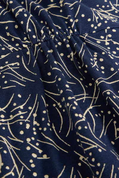 White Stuff Tallie Jersey Dress in Navy Print AW25