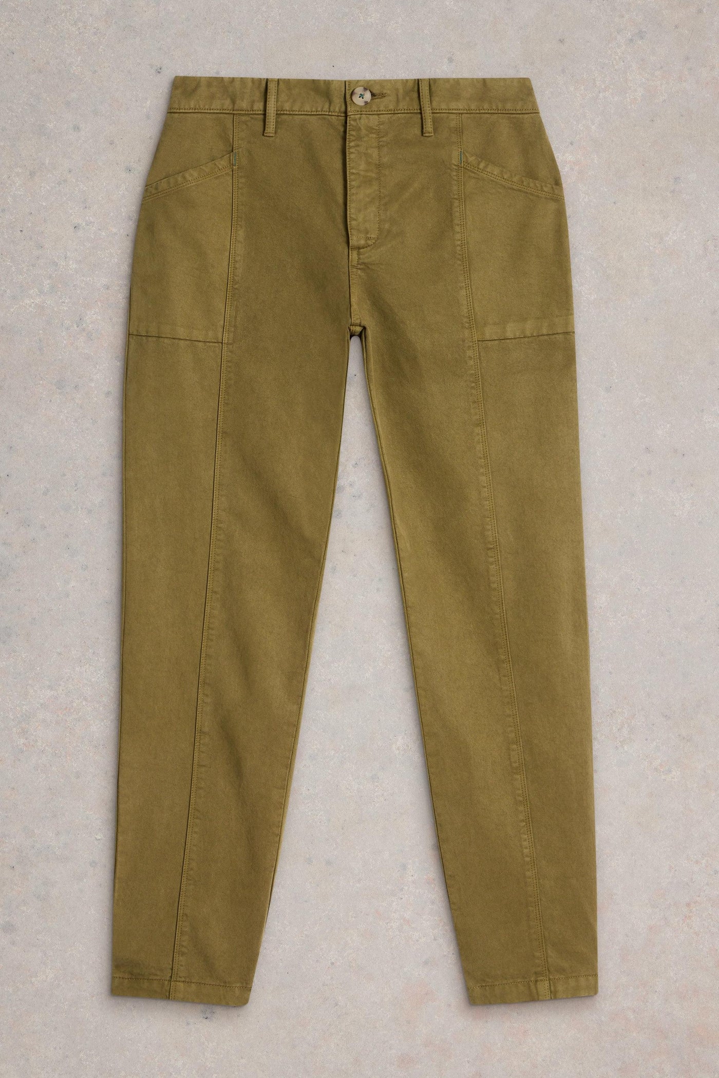 White Stuff Thea Trouser in Khaki Green