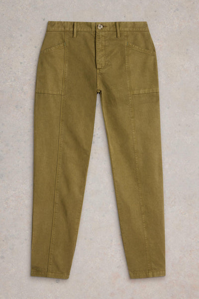 White Stuff Thea Trouser in Khaki Green