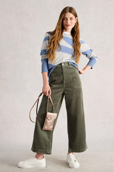 White Stuff Tia Cord Wide Leg Crop
