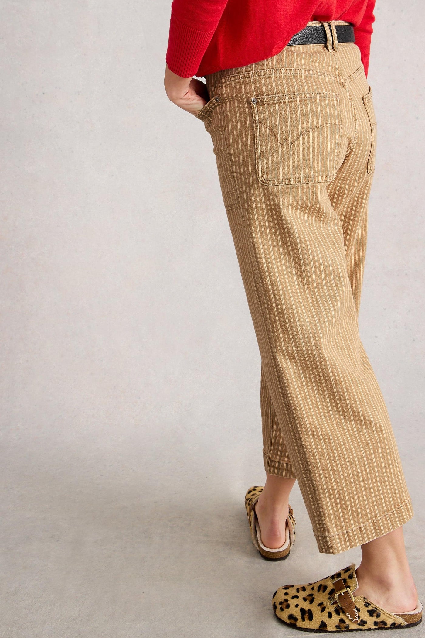 White Stuff Tia Wide Leg Crop Jean in Chart Mlt