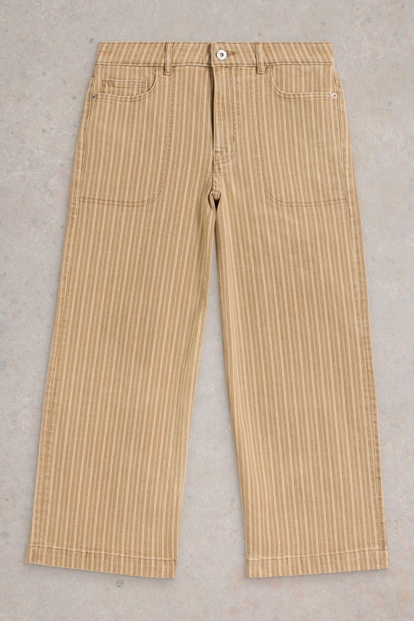 White Stuff Tia Wide Leg Crop Jean in Chart Mlt